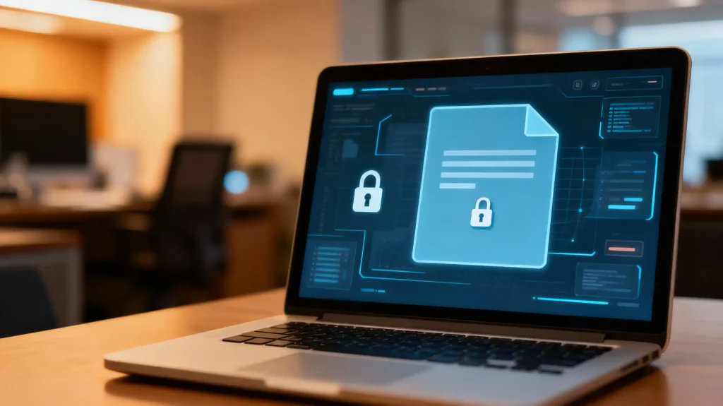 secure document access in a document management system